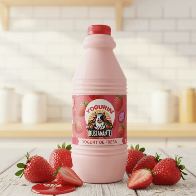 Botella de yogurt con fresa Yogurin